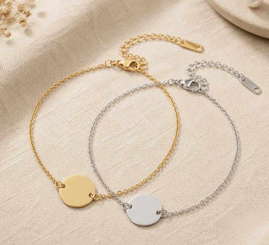 Pulsera con Placa Circular