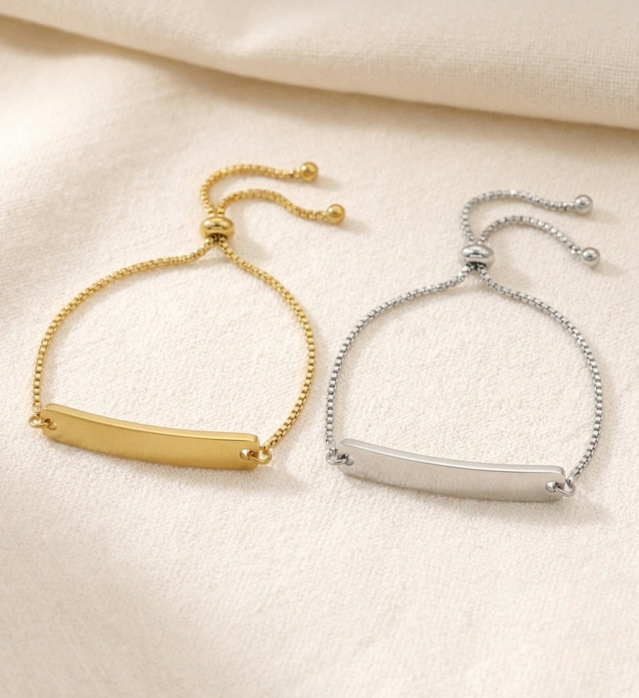 Pulsera con Placa Curva